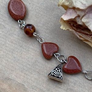 Necklace AVENTURINE + AGATE, real gemstones!